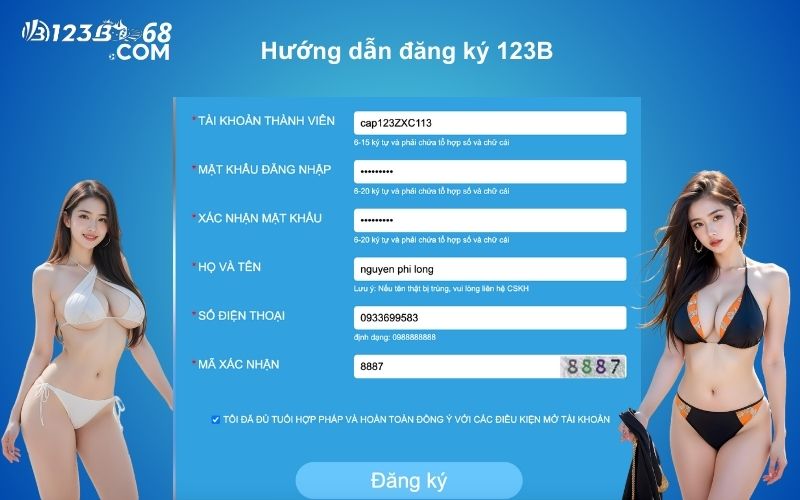 Hướng dẫn đăng ký 123B