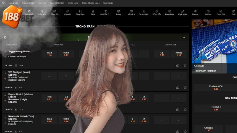 Thể thao: Lĩnh vực chủ đạo của nhà cái 188BET