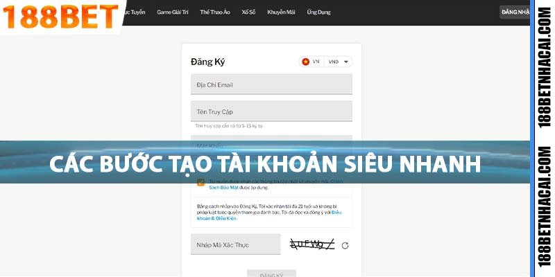 Hỗ trọ người chơi đăng ký tài khoản siêu nhanh