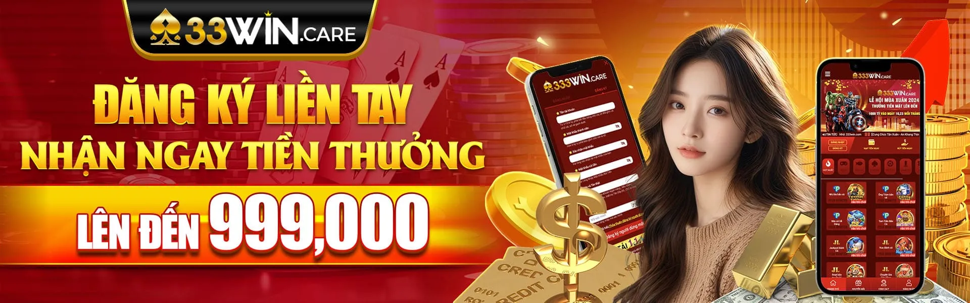 Đăng ký liền tay nhận tiền thưởng lên đến 999,000