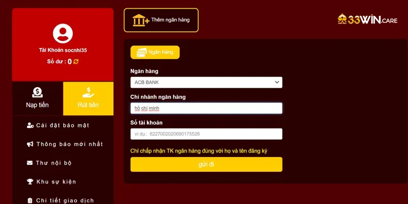 Hướng dẫn rút tiền về tài khoản ngân hàng chỉ cần 5 phút