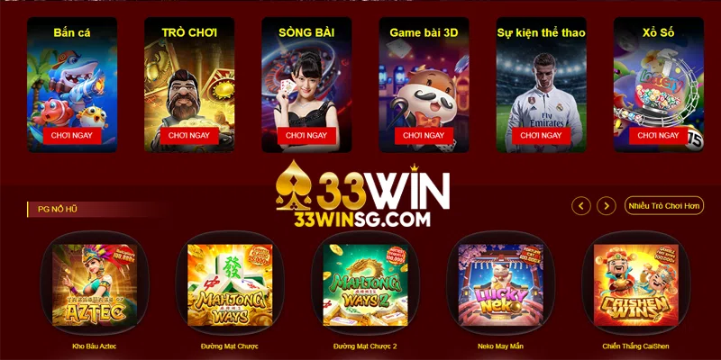 Khám phá kho game cược uy tín, chất lượng của 33WIN