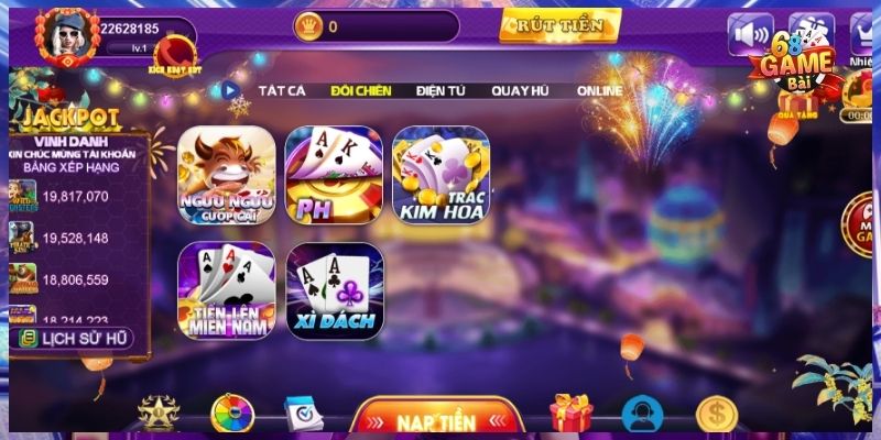 Chơi game bài đối chiến cực hấp dẫn