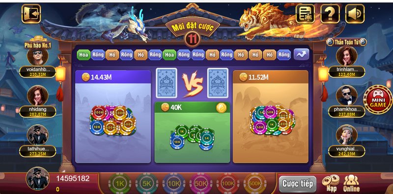 Game Rồng hổ đại chiến