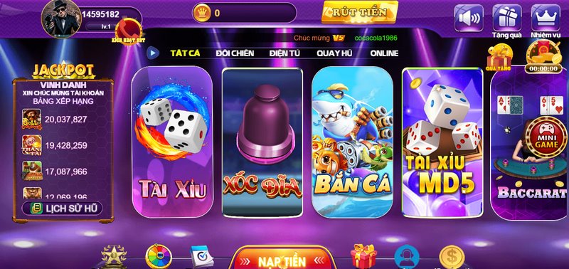 Tài xỉu cực hot tại 68 game bai