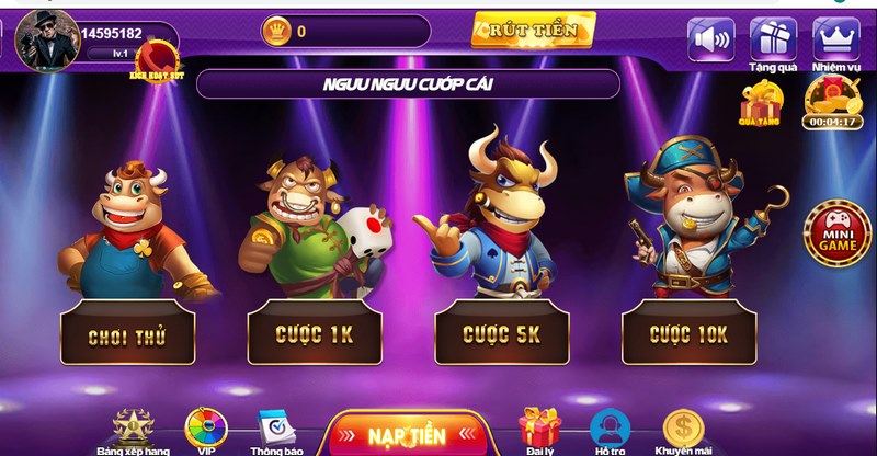 Ngưu ngưu cướp cái - Trò chơi thú vị nhất tại 68gamebai