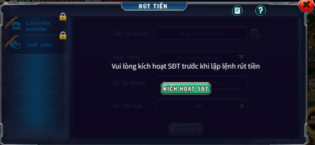 Cách rút tiền B52 club