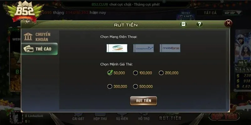 Hướng dẫn rút tiền B52club theo trang chính thức của nhà cái Hướng dẫn rút tiền B52club theo trang chính thức của nhà cái
