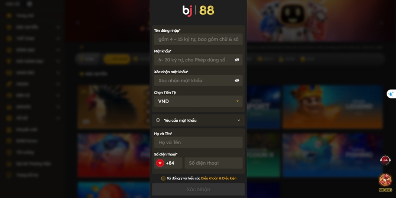 TRANG CHỦ 23 Hướng dẫn đăng ký tại BJ88