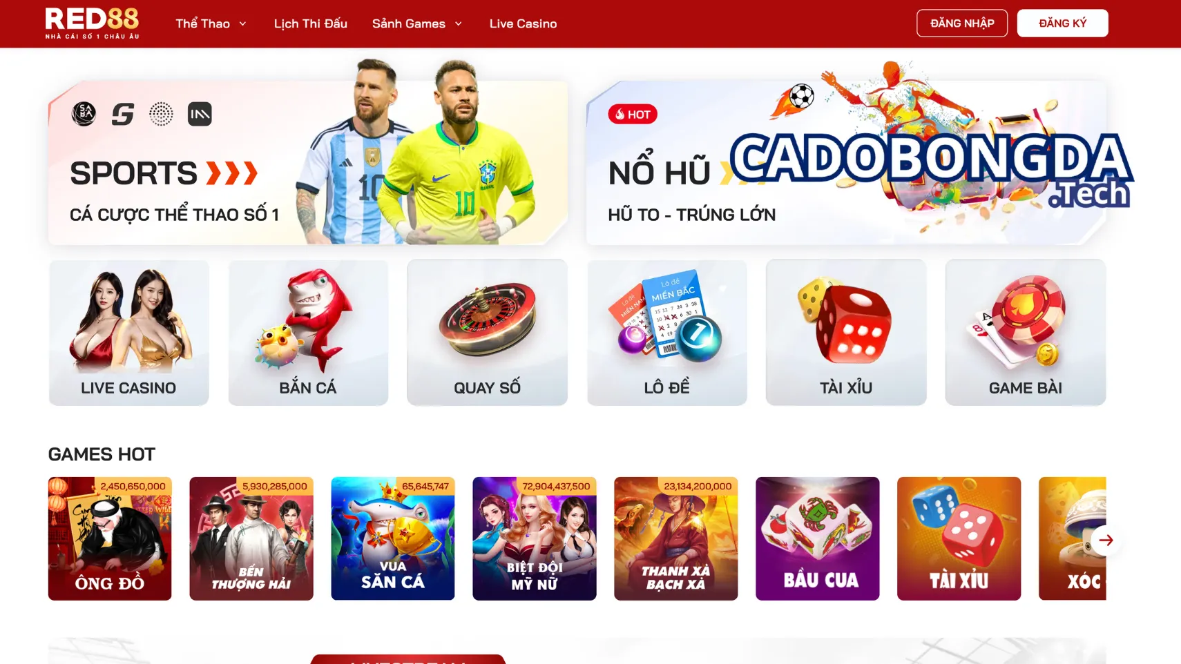 Trang cá độ bóng đá uy tín RED88 nhiều điểm vượt trội Trang cá độ bóng đá uy tín RED88 nhiều điểm vượt trội