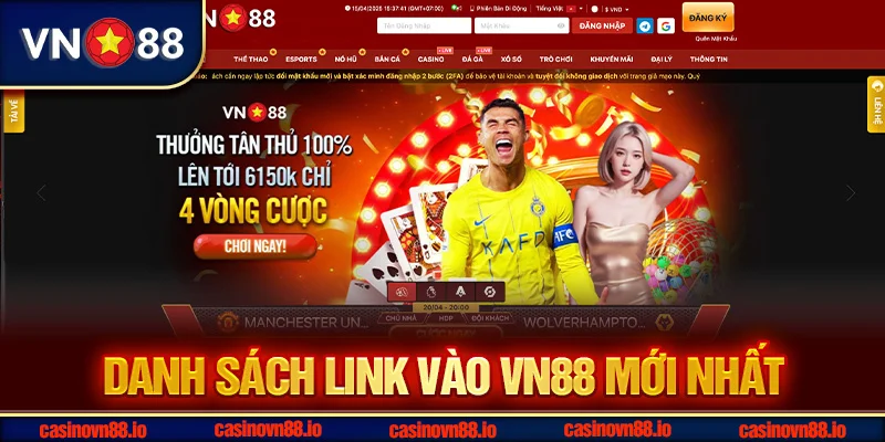 Danh sách link vào VN88 mới nhất