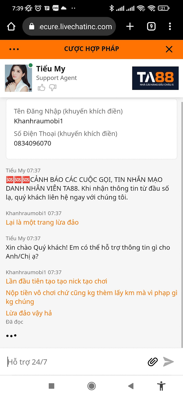 tạo tài khoản bị ta88 khóa