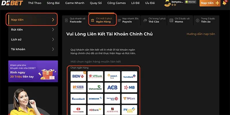 Cách nạp tiền tài khoản đơn giản