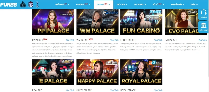 nhà cung cấp game casino fun88