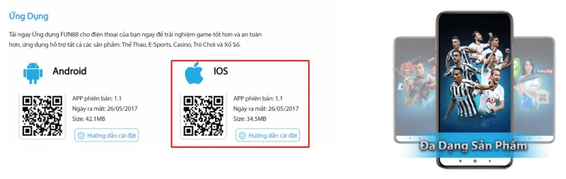 cài đặt app fun88