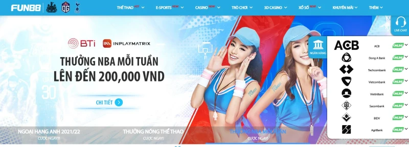 ngân hàng fun88 liên kết
