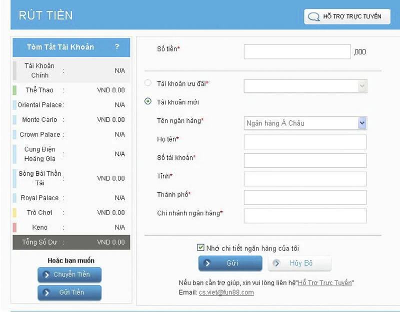 rút tiền fun88