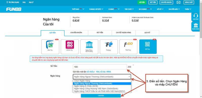 Hướng dẫn chi tiết các bước thực hiện nạp - rút tiền siêu nhanh Hướng dẫn chi tiết các bước thực hiện nạp - rút tiền siêu nhanh