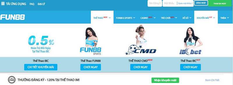 Thể thao Fun88 được người chơi săn đón nhiệt tình Thể thao Fun88 được người chơi săn đón nhiệt tình
