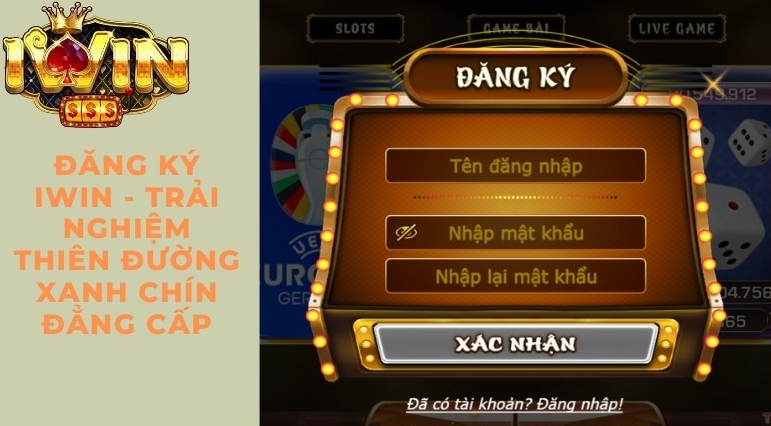 Đăng nhập, đăng ký IWIN