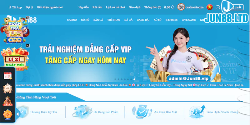 Jun88 - Địa điểm chơi game trực tuyến hợp pháp và an toàn 26 Danh sách các trò chơi siêu hot tại nhà cái Jun88