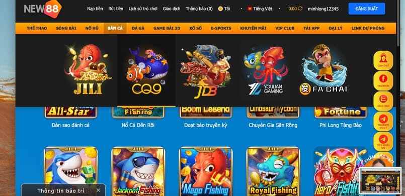 Bắn cá có tại nhà cái New88 Bắn cá có tại nhà cái New88
