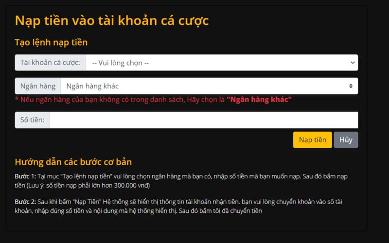 đăng ký lvs788 và nạp tiền chơi