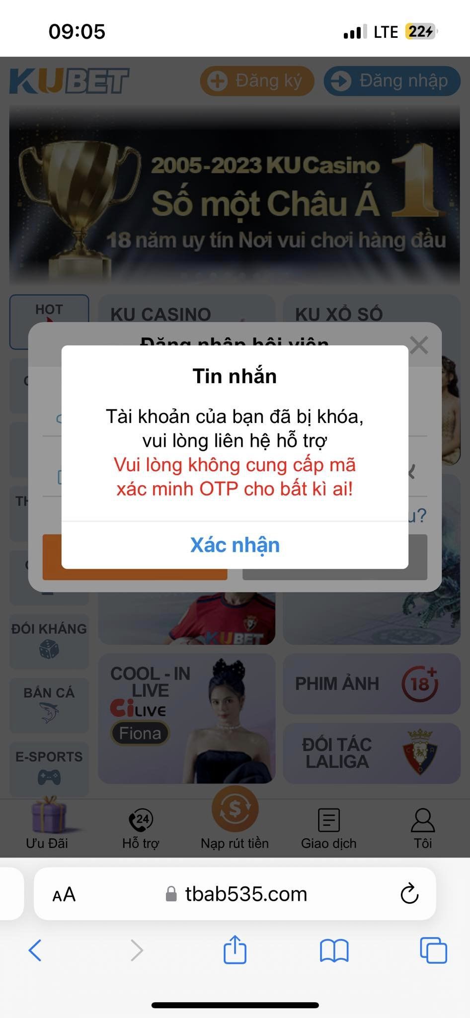 Bị khóa tài khoản khi trúng số tiền lớn