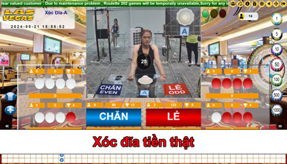 Xóc đĩa tiền thật