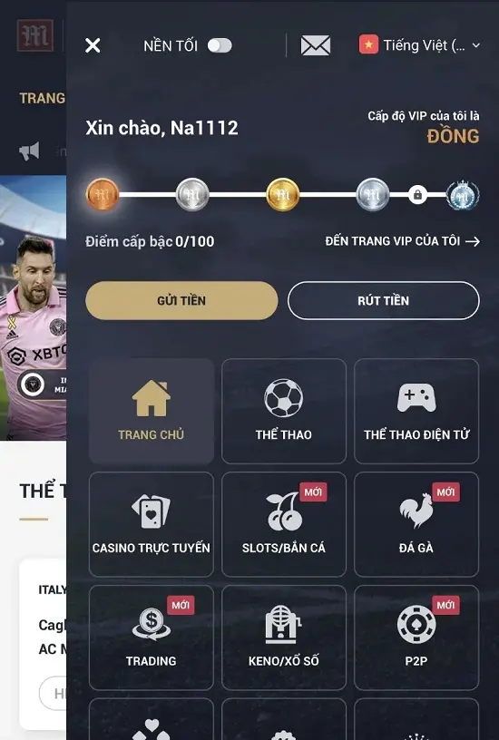 rút tiền M88