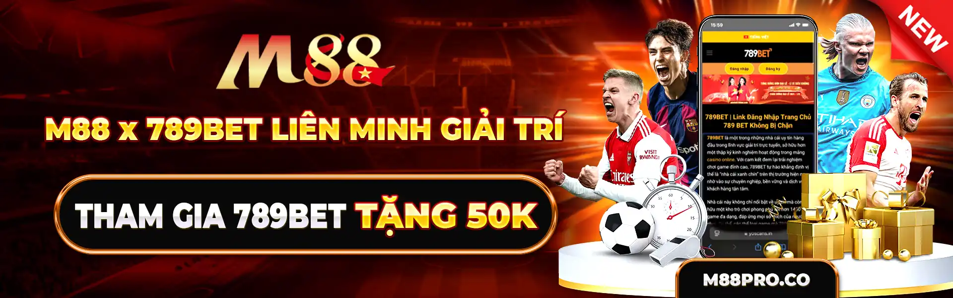 M88 tặng 50k