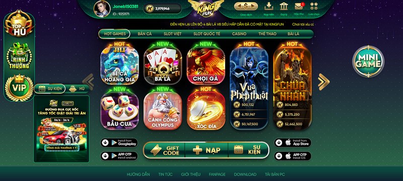 Kho game đặc sắc mang đến những siêu phẩm ấn tượng cho hội viên