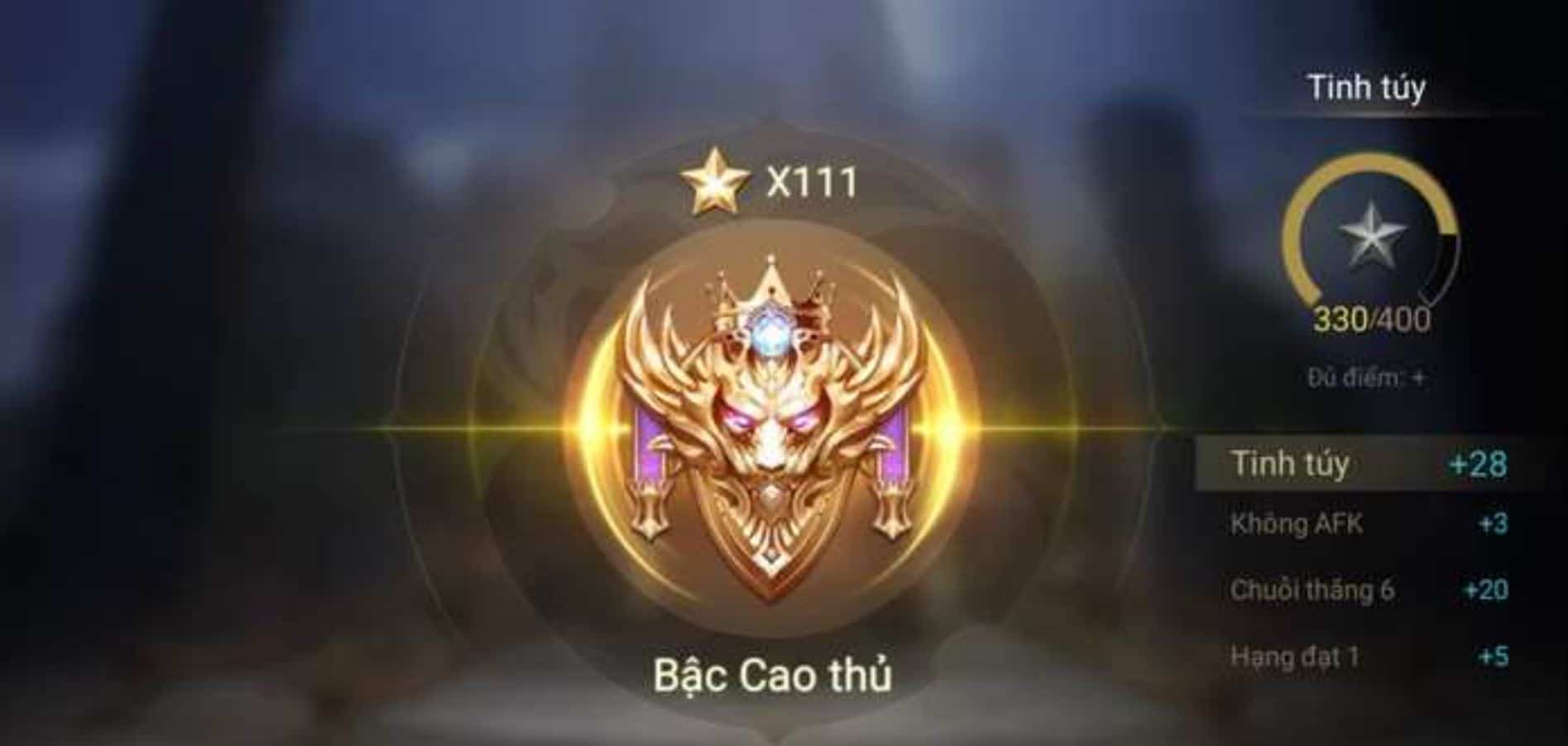 Ảnh Cao Thủ Liên Quân 100 Sao cực chất