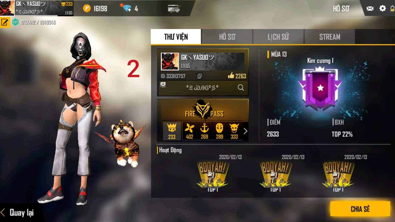 Ảnh Nick FF Vip xịn đẹp
