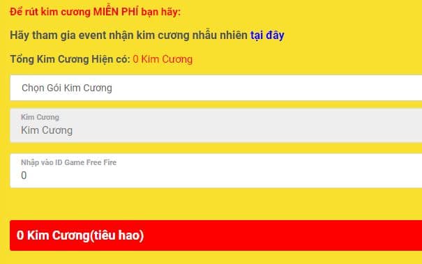 Cách rút kim cương miễn phí