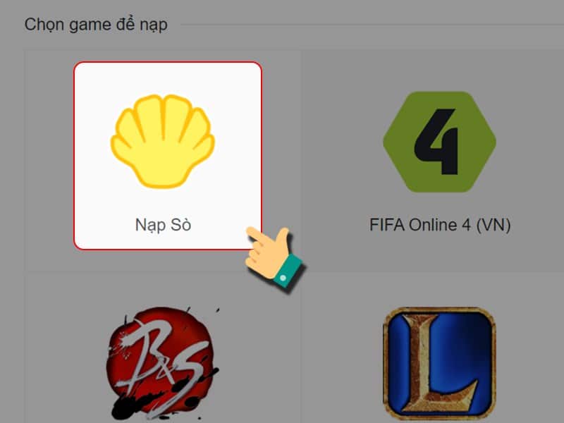 Chọn Nạp Sò Chọn Nạp Sò
