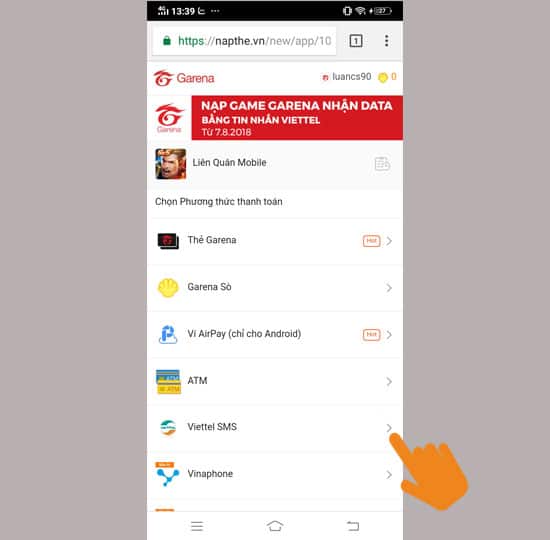 Chọn Viettel SMS
