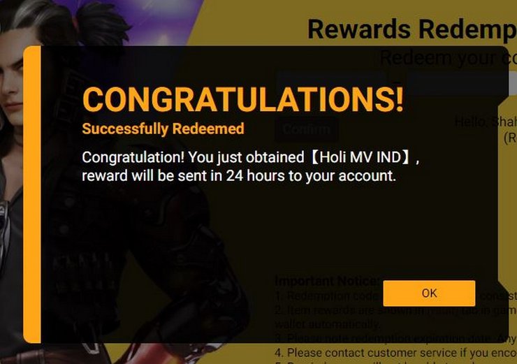 Đổi redeem code Nhận Vật Phẩm Free Fire Miễn Phí