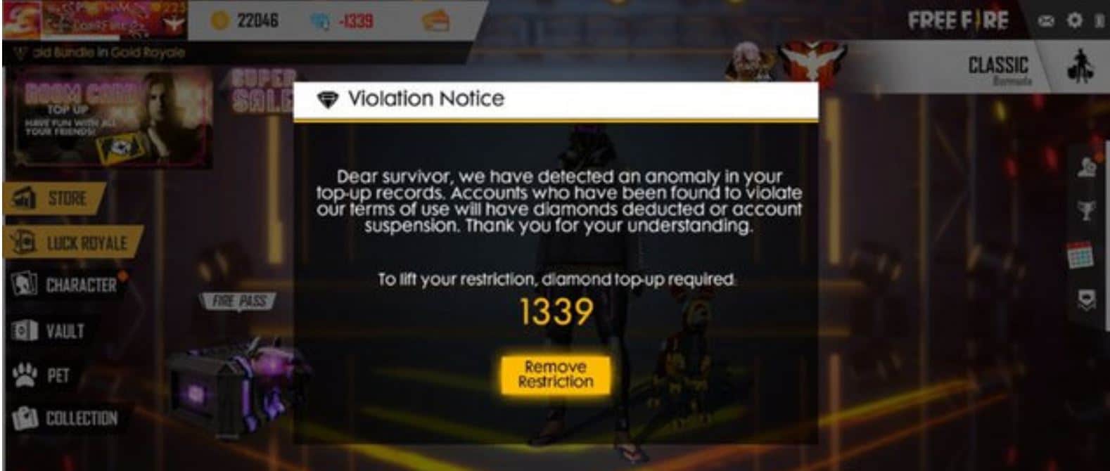 Hình Ảnh Nick Free Fire Bị Khóa Mới Nhất