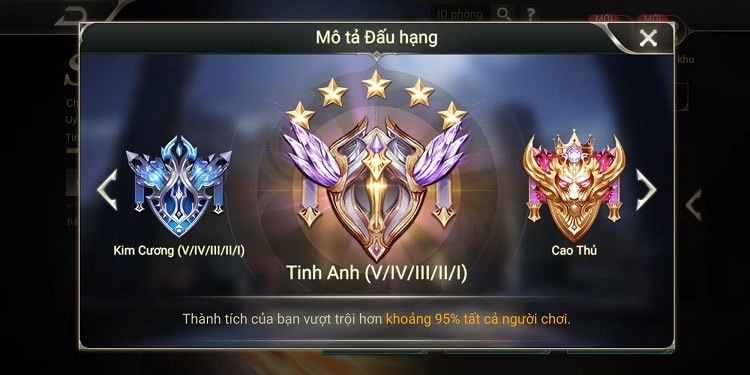 Hình Cao Thủ Liên Quân 50 Sao cực vip