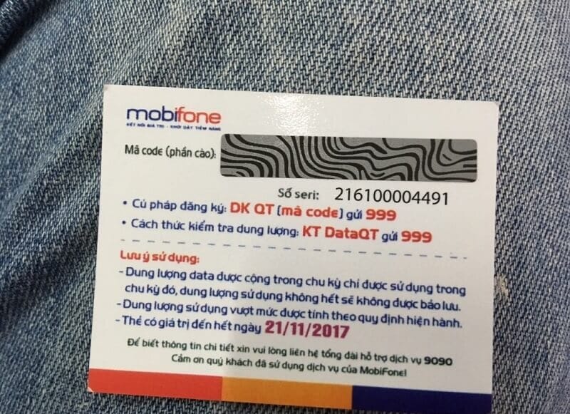 Thẻ Mobifone 10k