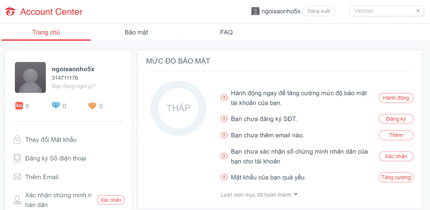 Hình Garena Trắng Thông Tin ấn tượng