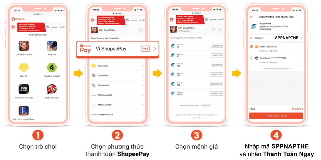 App Mua Thẻ Garena