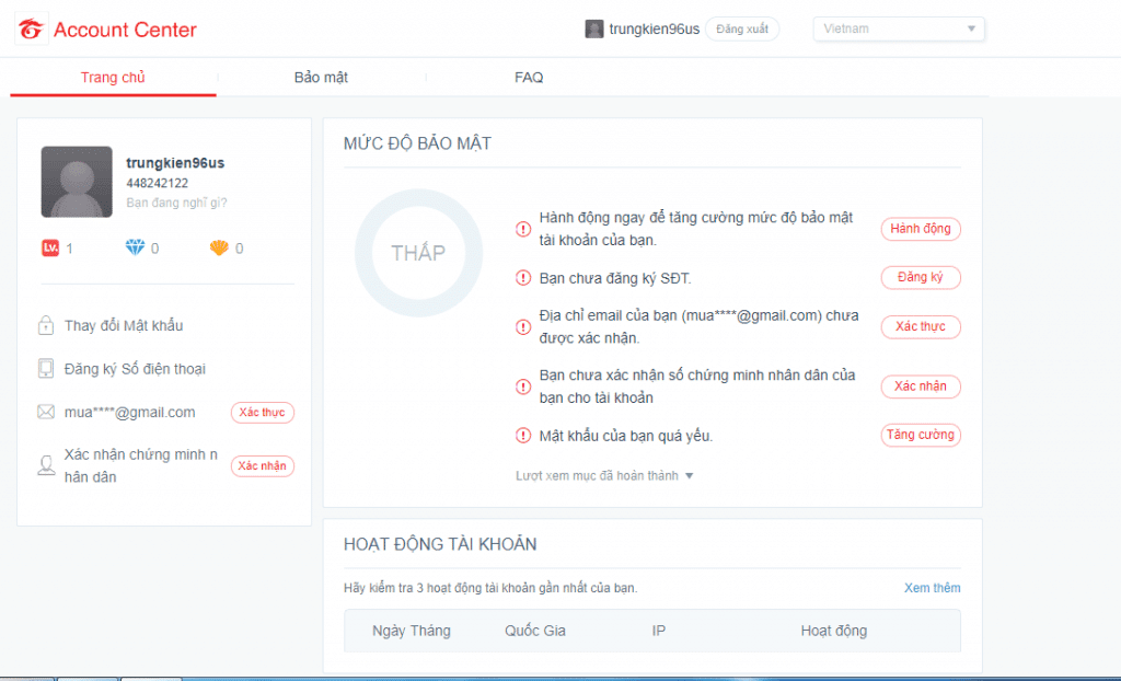 Như vậy là bạn đã hoàn tất việc đăng nhập Garena rồi đấy