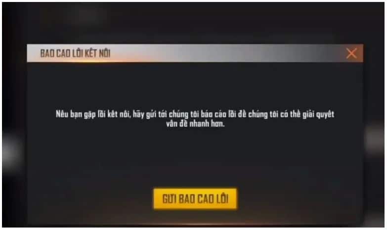 Ở mục Thông báo ta click vào gửi báo cáo lỗi