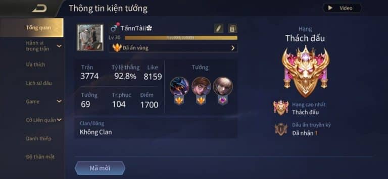 ảnh acc garena trắng tt