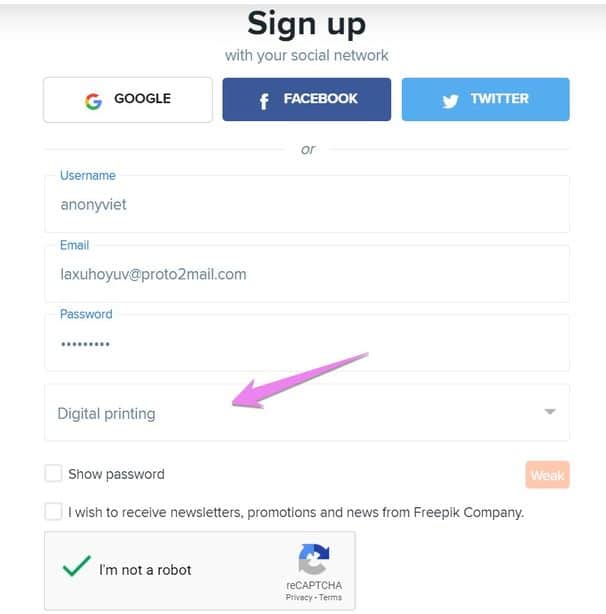 Cách đăng ký tài khoản Freepik Premium để tài file đồ họa miễn phí 40 Đăng ký tài khoản mới tại Freepik.