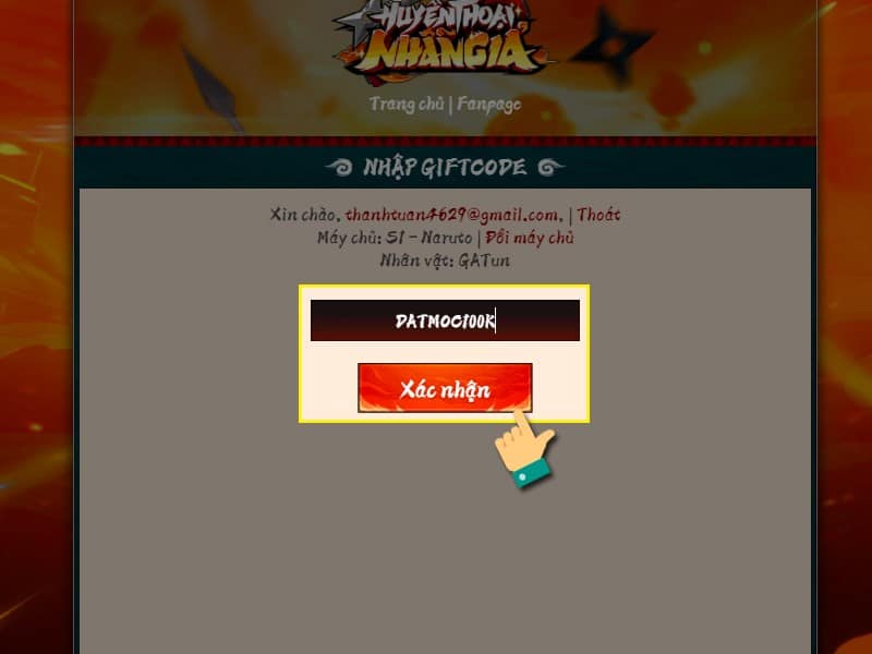 Điền code Khi chuyển sang giao diện mới tại đây bạn hãy điền mã code