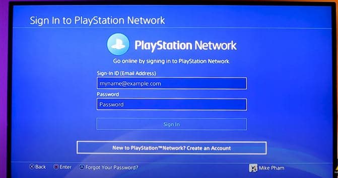 Nhấn nút có tên New to PSN Tạo một tài khoản.