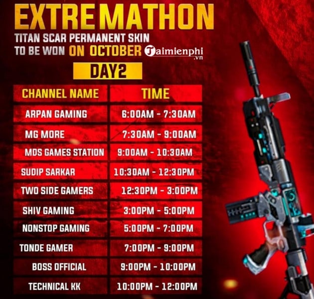 Sự Kiện Extremathon Free Fire Nhận Titan SCAR